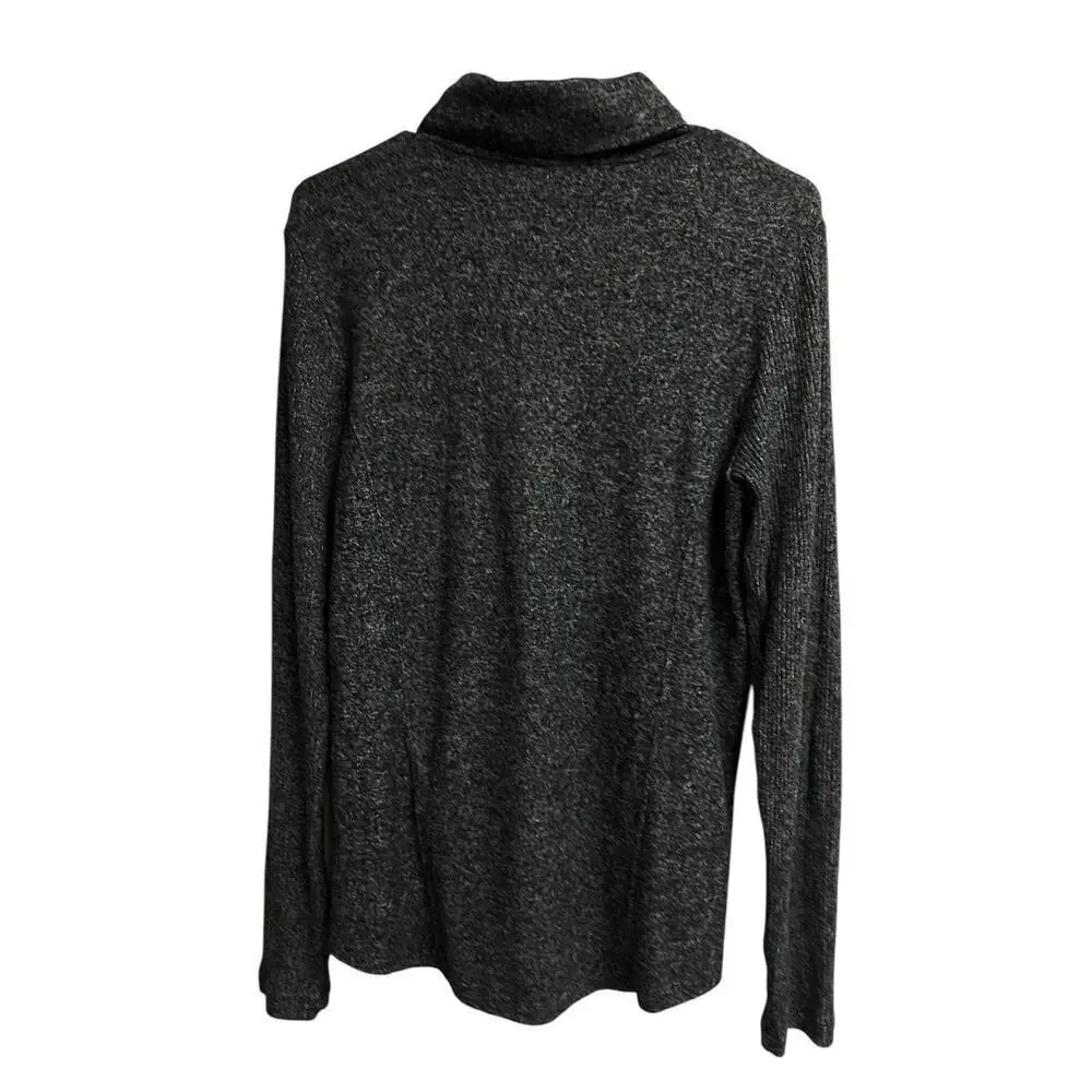 Saturday Sunday Anthropologie Turtleneck Grayish Black Stretchy Medium - Picture 9 of 9